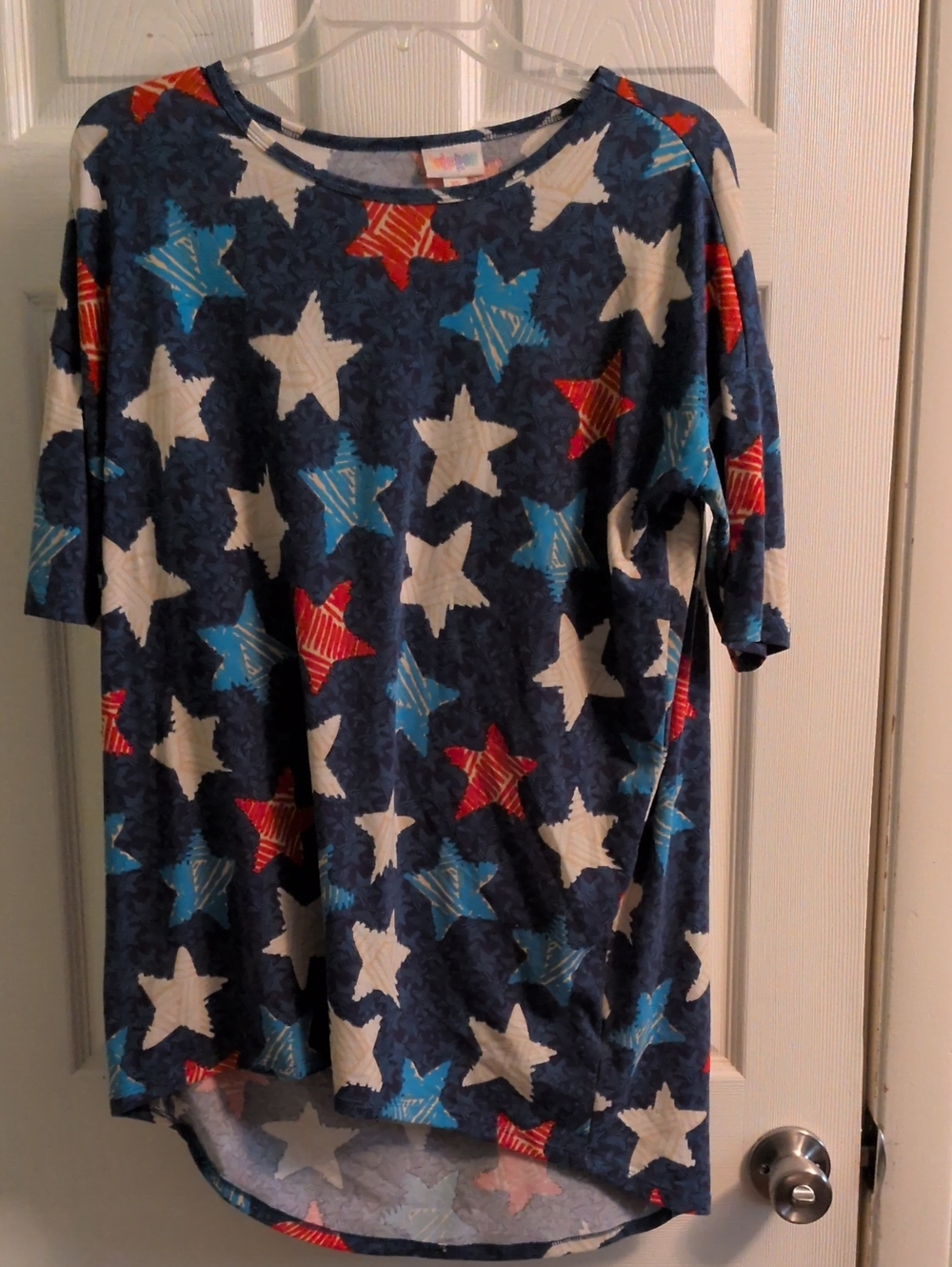 LuLaRoe Patriotic Red, White & Blue Star Tee - 4th Of July